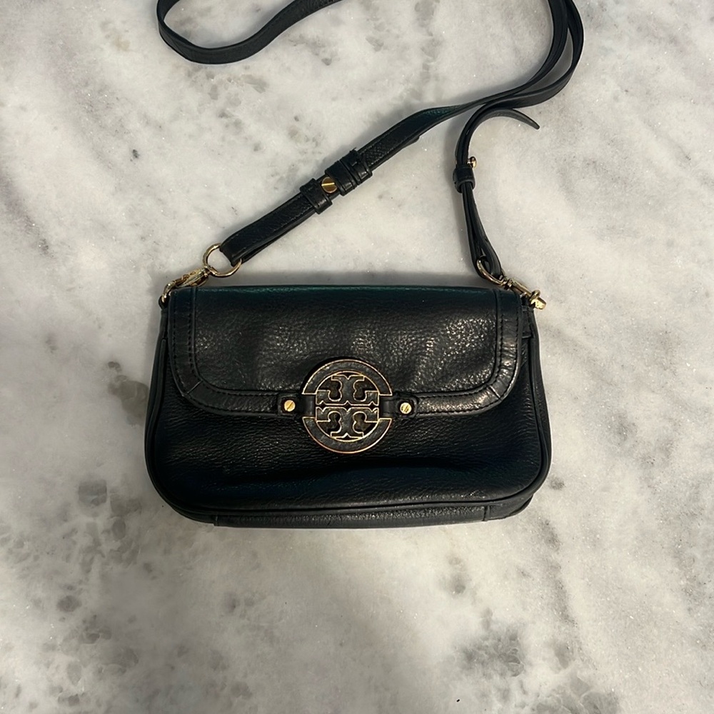 Black Leather Crossbody Bag